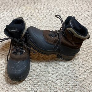 Polaris mens size 7 laced up boots brown black